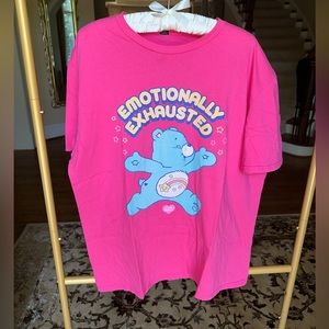 Hot pink care bear t-shirt